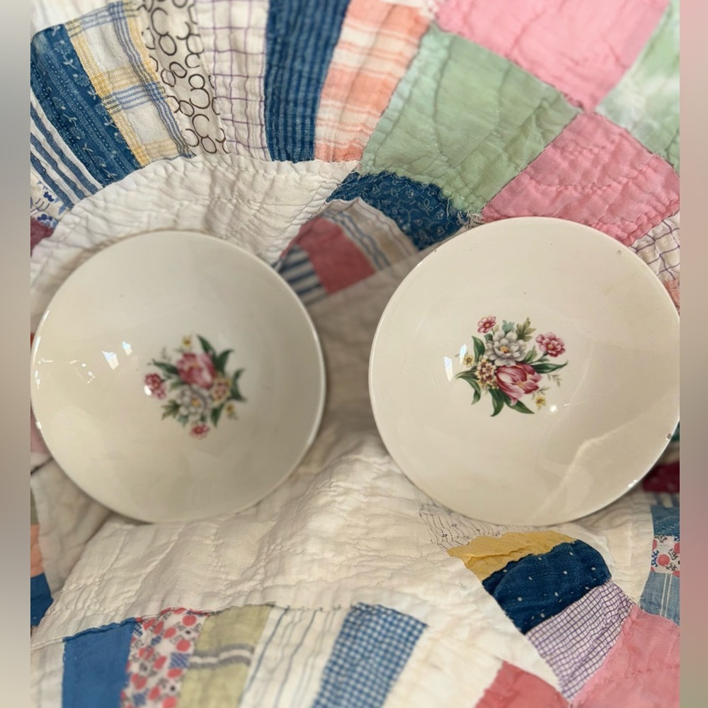 Homer Laughlin Rhythm Floral Bowls set of 2